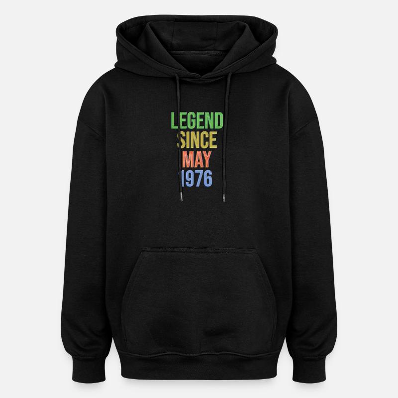 Légende Depuis mai 1976 - Sweat à capuche oversize unisexe - noir