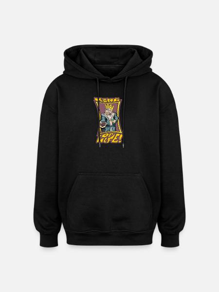 König des Lebens - Oversized Unisex Hoodie - Schwarz