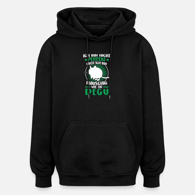 Octodon pas parfait Octodo commun - Sweat à capuche oversize unisexe - noir