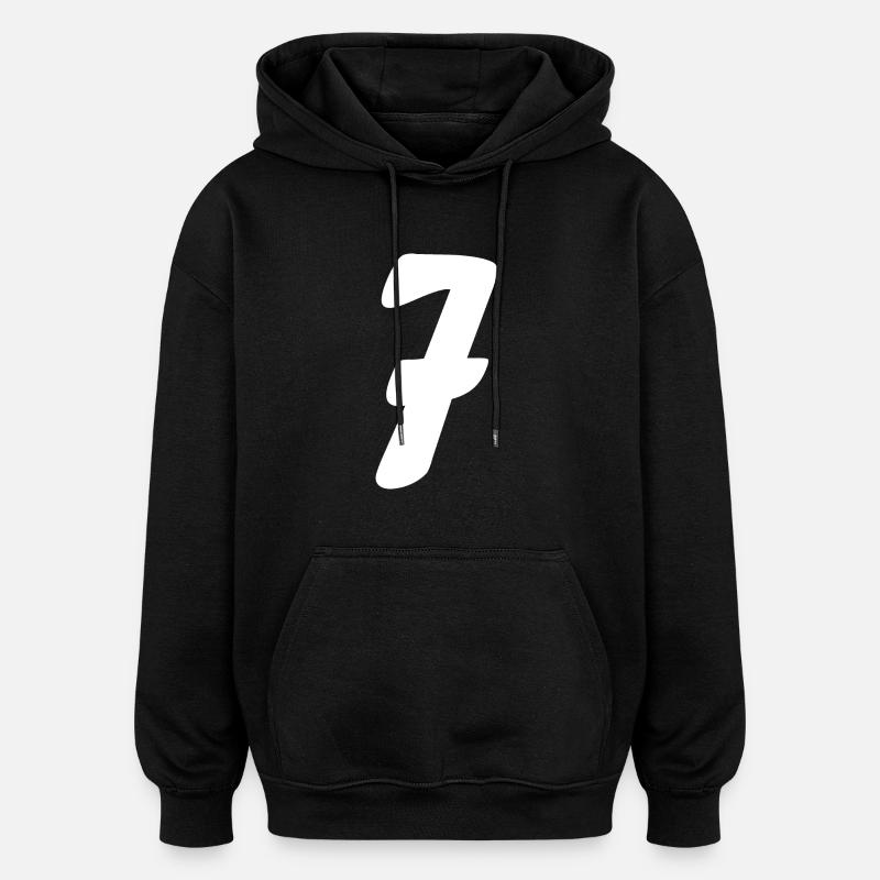 7 - Sweat à capuche oversize unisexe - noir