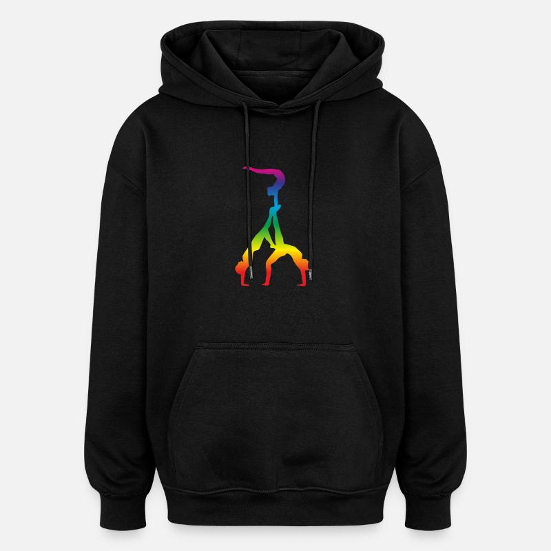 Acrobatics, Gymnastics - Sweat à capuche oversize unisexe - noir