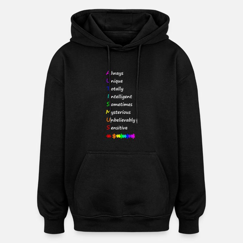 Autismus - Oversized Unisex Hoodie - Schwarz