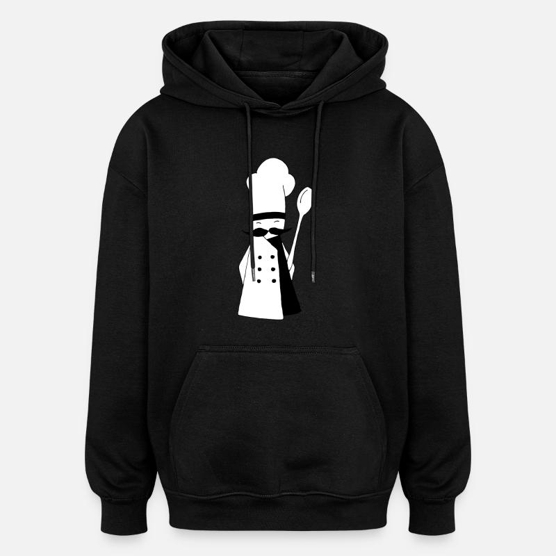 cuisinier - Sweat à capuche oversize unisexe - noir