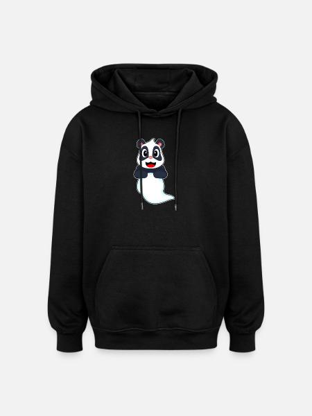 Panda Halloween fantôme - Sweat à capuche oversize unisexe - noir