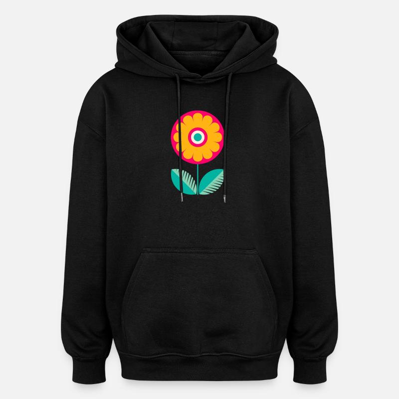 Süße bunte Blume - Oversized Unisex Hoodie - Schwarz
