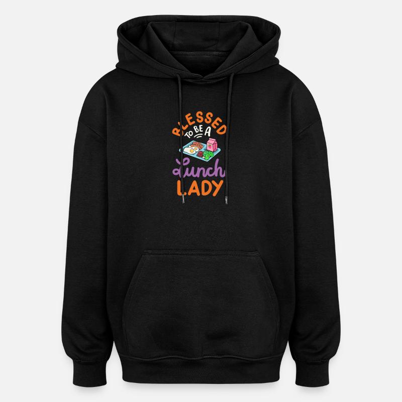 Mitarbeiterin der Schulcafeteria - Oversized Unisex Hoodie - Schwarz