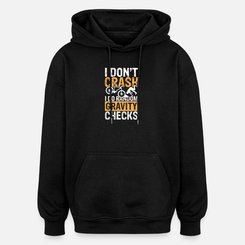 I do random gravity checks - Oversized Unisex Hoodie - Schwarz