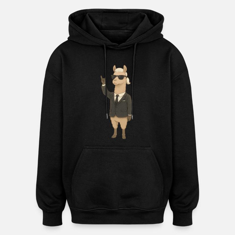 Karl Lamafeld est un rock - Sweat à capuche oversize unisexe - noir