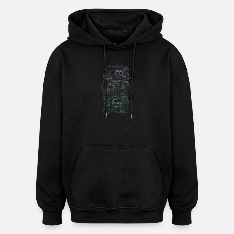 Âmes Liquides : Fusions Éthérées - Sweat à capuche oversize unisexe - noir
