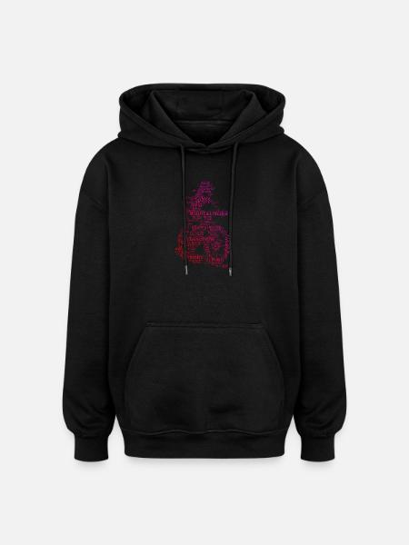 Attention mountain bike fans: simple statement - Oversized Unisex Hoodie - black