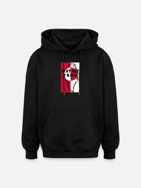 Greenland Stay Out TRMP - Oversized Unisex Hoodie - black