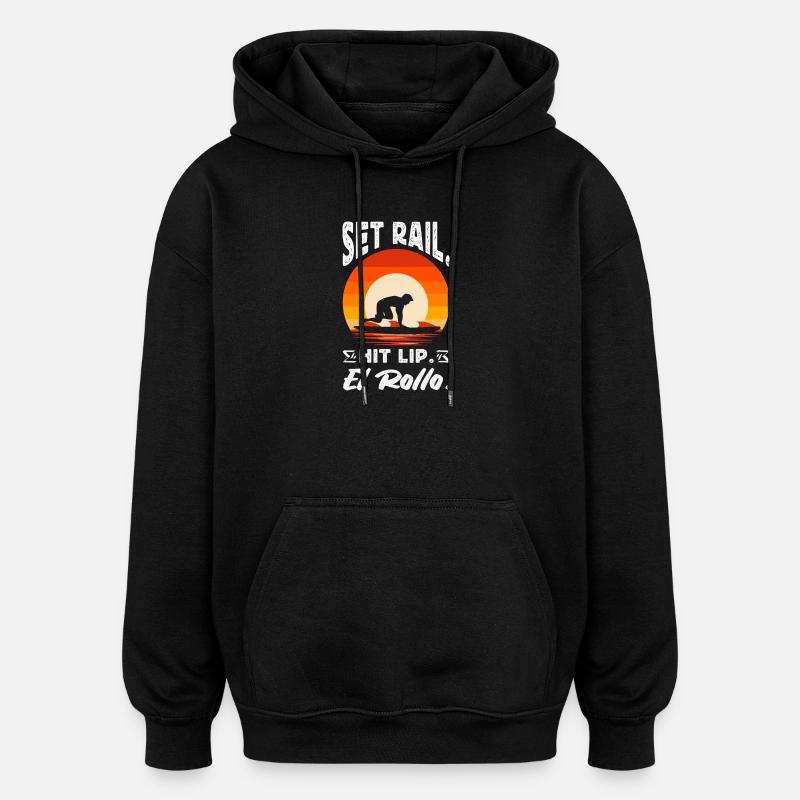 Surfen Surfboarder Bodyboarder - Oversized Unisex Hoodie - Schwarz