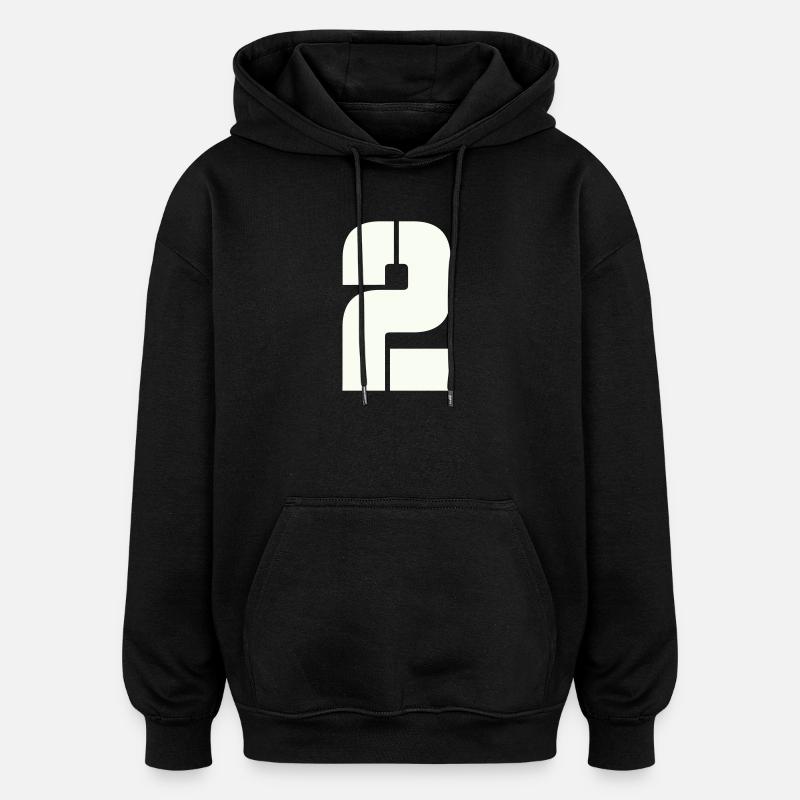 2 - Oversized Unisex Hoodie - black