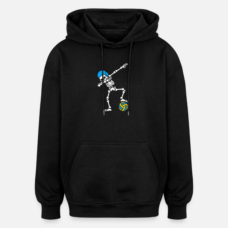 Skeleton Spike Volleyball Halloween - Sweat à capuche oversize unisexe - noir