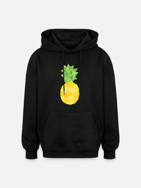 ananas - Sweat à capuche oversize unisexe - noir