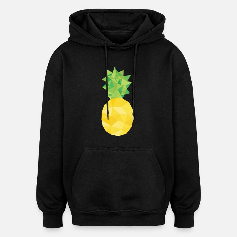 ananas - Sweat à capuche oversize unisexe - noir