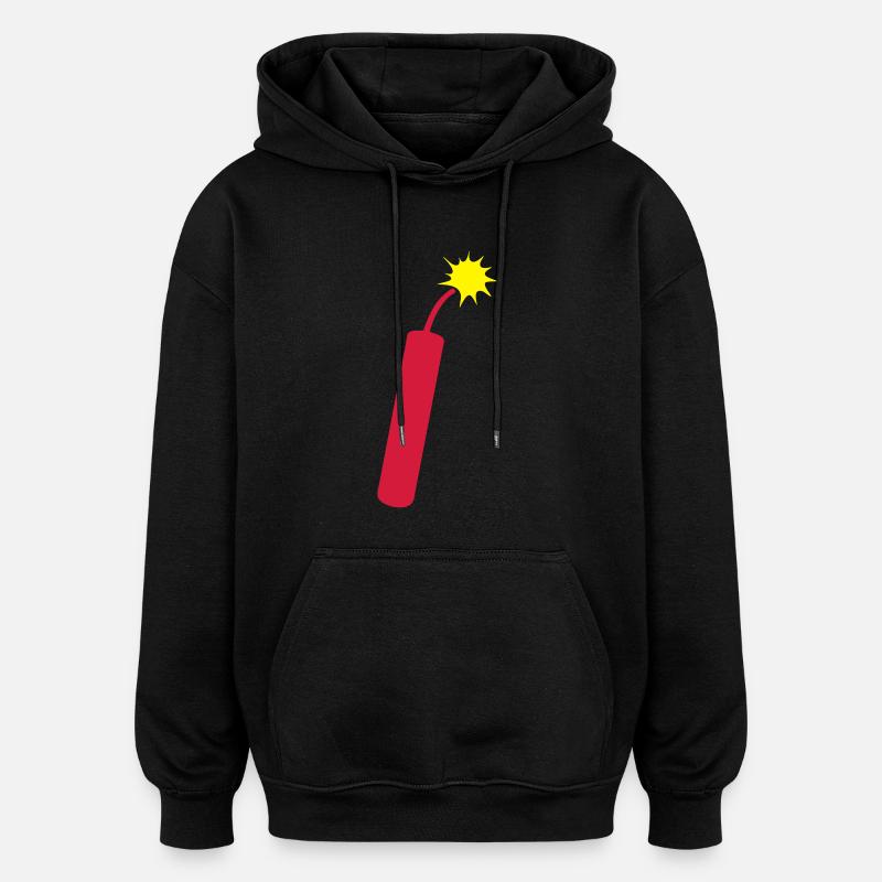 Dynamit Docht Lichter 1206 - Oversized Unisex Hoodie - Schwarz