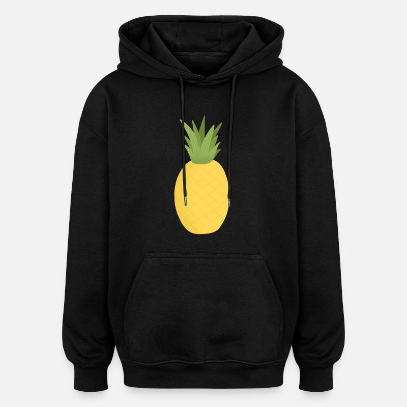 ananas - Sweat à capuche oversize unisexe - noir