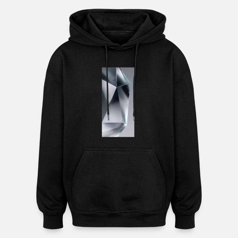 Kristall - Oversized Unisex Hoodie - Schwarz