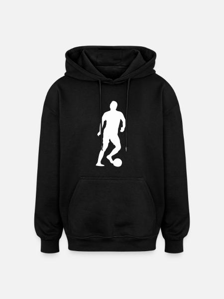 soccer player soccer - Oversized Unisex Hoodie - black