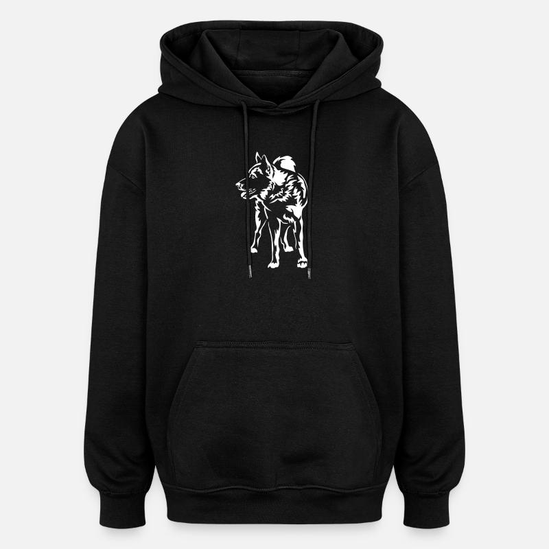 Elkhound norvégien « Black Edition » - Sweat à capuche oversize unisexe - noir