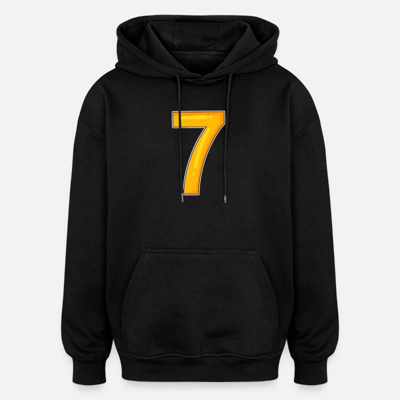 Numéro Sept - Numéro Numéro 7 - Sweat à capuche oversize unisexe - noir