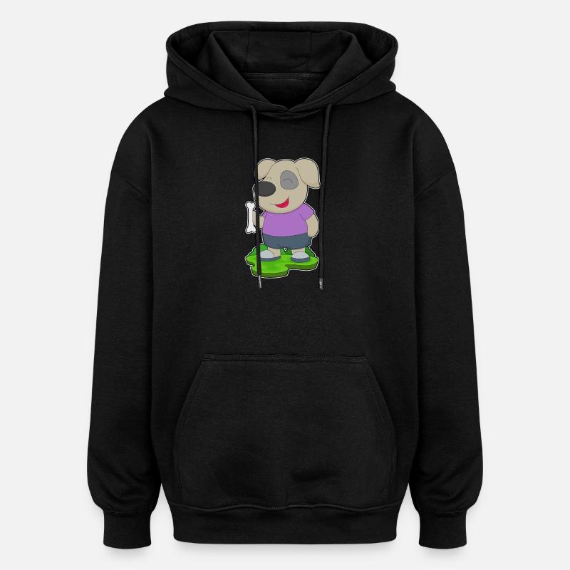 Hund Knochen - Oversized Unisex Hoodie - Schwarz