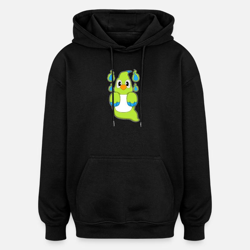 Fantôme perroquet - Sweat à capuche oversize unisexe - noir
