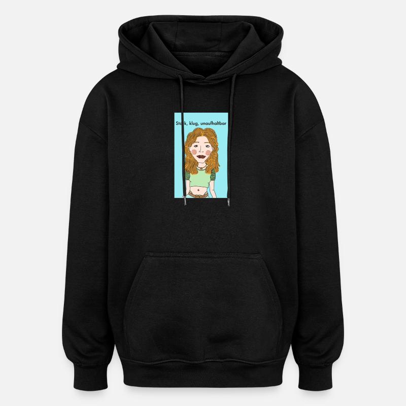 Une forte indépendance - Sweat à capuche oversize unisexe - noir