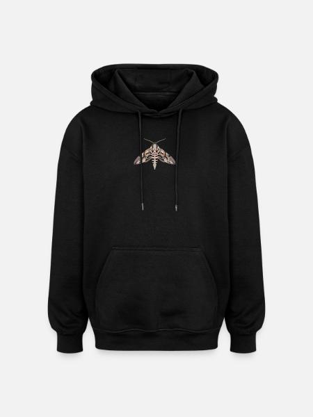 Schmetterlinge: Der Windenschwärmer - Oversized Unisex Hoodie - Schwarz