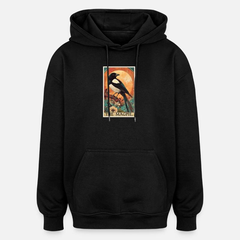 Magpies Magpie - Oversized Unisex Hoodie - black