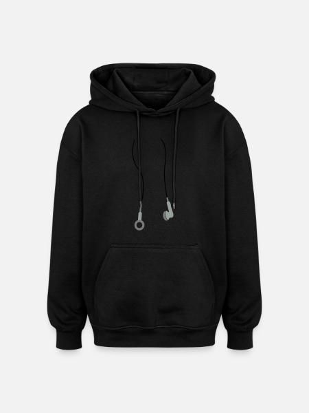 kopfhoerer3 - Oversized Unisex Hoodie - black