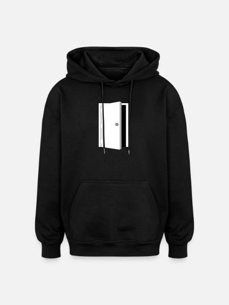 door - Safe door black-white - Oversized Unisex Hoodie - black