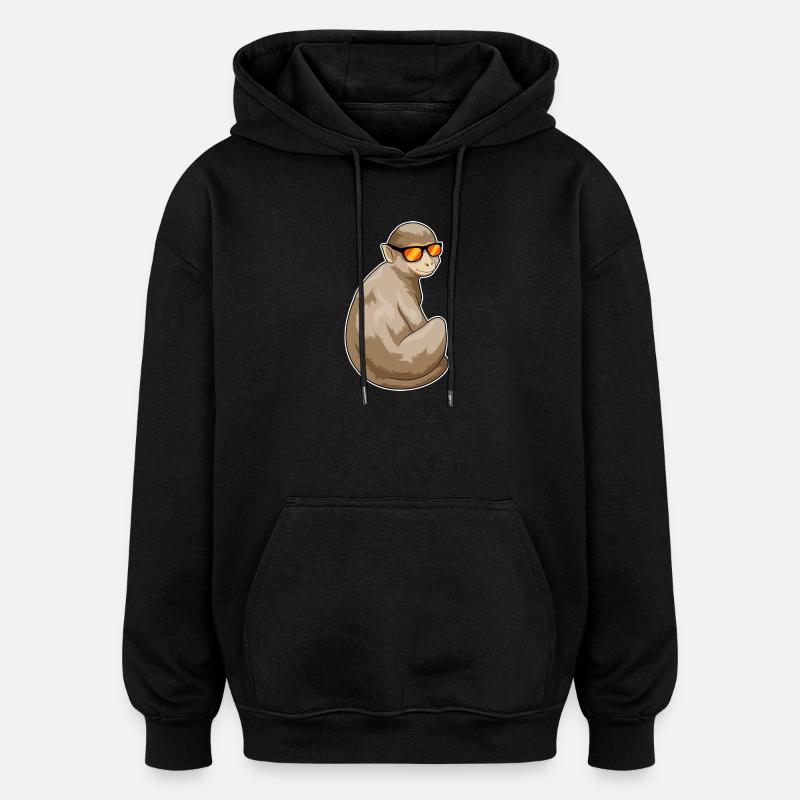 Lunettes de soleil Monkey - Sweat à capuche oversize unisexe - noir