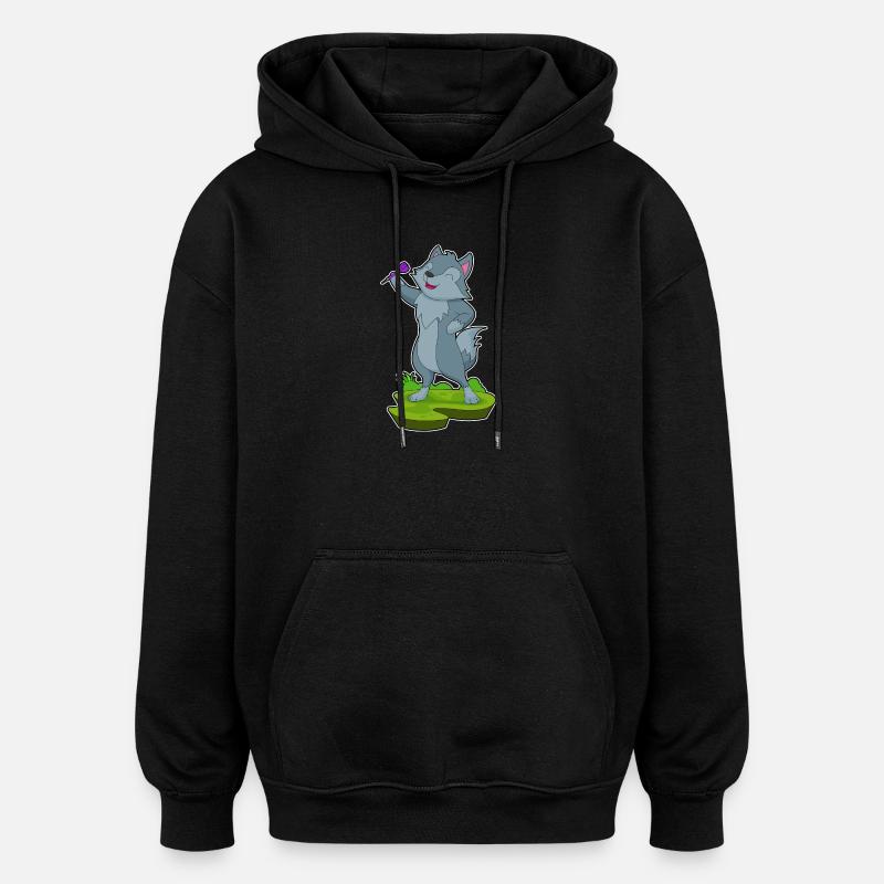 Dart de loup Dartpfeil - Sweat à capuche oversize unisexe - noir
