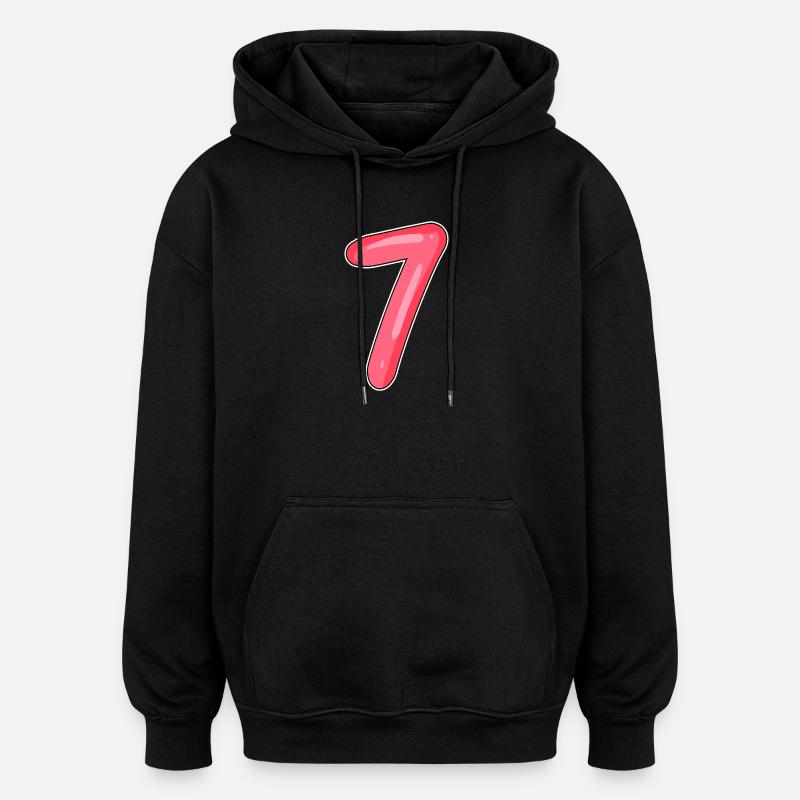 Numéro Sept - Numéro Numéro 7 - Sweat à capuche oversize unisexe - noir