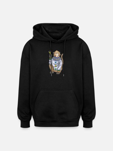 Monkey Clown Clown Horn - Oversized Unisex Hoodie - black