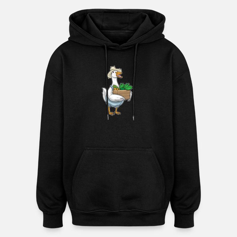 Canard Légumes fermiers - Sweat à capuche oversize unisexe - noir