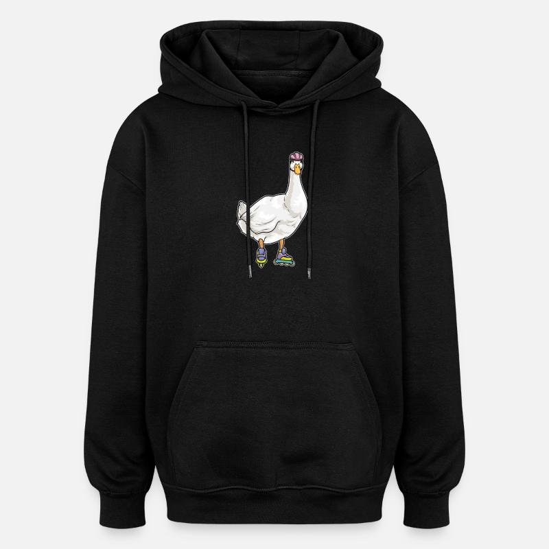 Ente Inline skating Rollschuhe - Oversized Unisex Hoodie - Schwarz