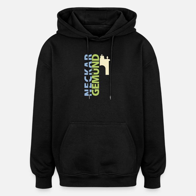 Neckargemuend Stadttor - Oversized Unisex Hoodie - Schwarz
