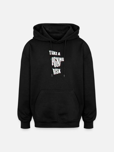 Prenez un risque - Sweat à capuche oversize unisexe - noir