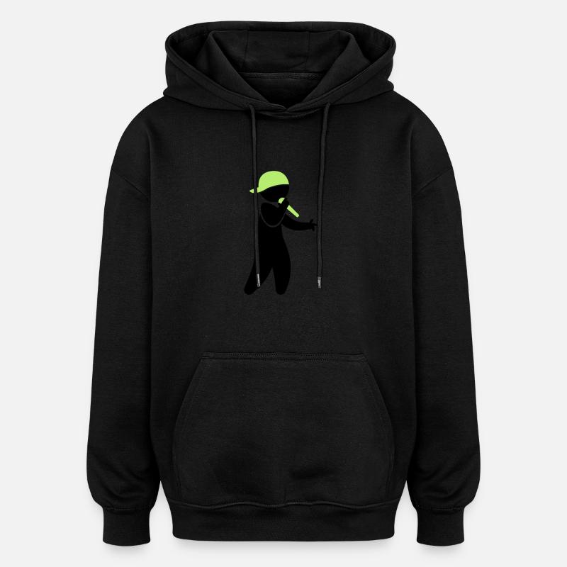 Hiphop Rapper (2c)++2013 - Oversized Unisex Hoodie - black