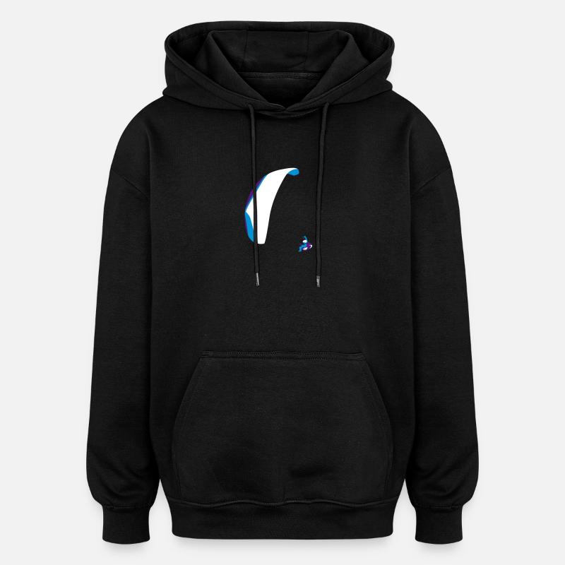 Paraglider Acro - Oversized Unisex Hoodie - Schwarz