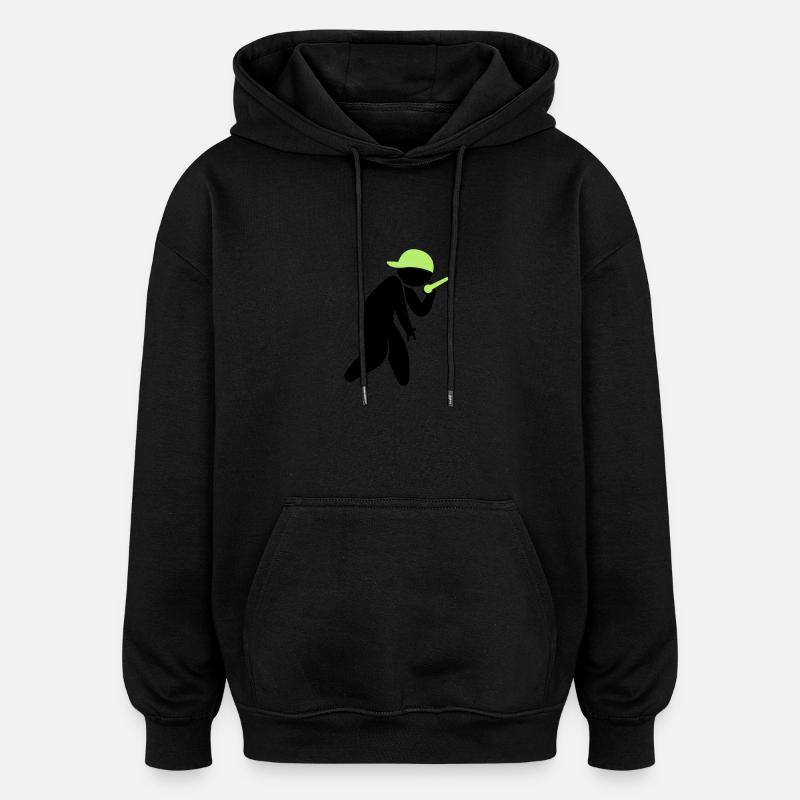 Hiphop Rapper (2c)++2013 - Oversized Unisex Hoodie - black