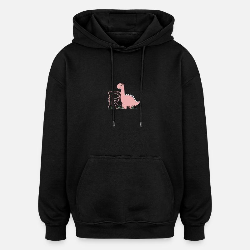 Buchstabe R - Oversized Unisex Hoodie - Schwarz