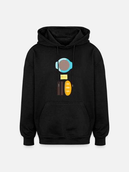 Breakfast in Taizé - Oversized Unisex Hoodie - Schwarz