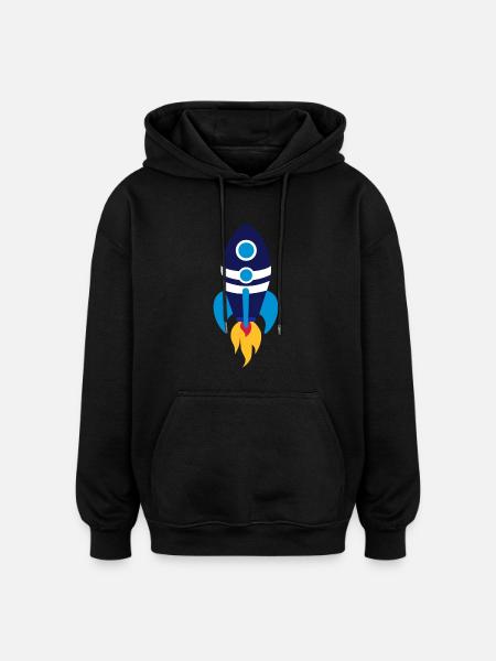 Rocket - Oversized Unisex Hoodie - black