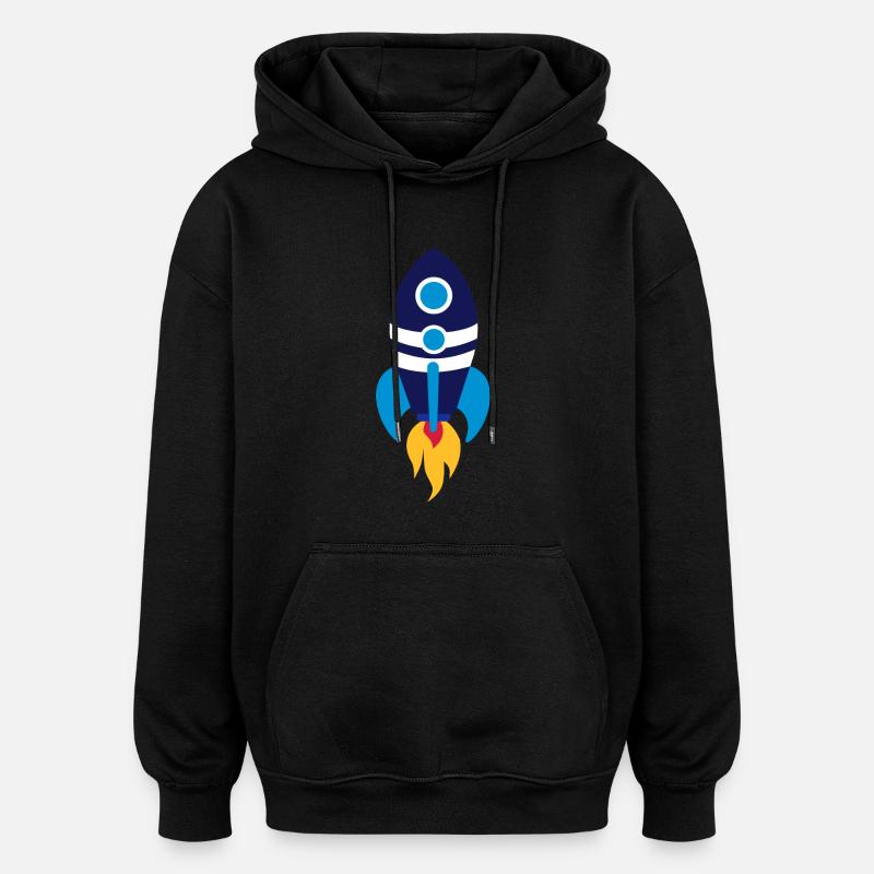 Rocket - Oversized Unisex Hoodie - black