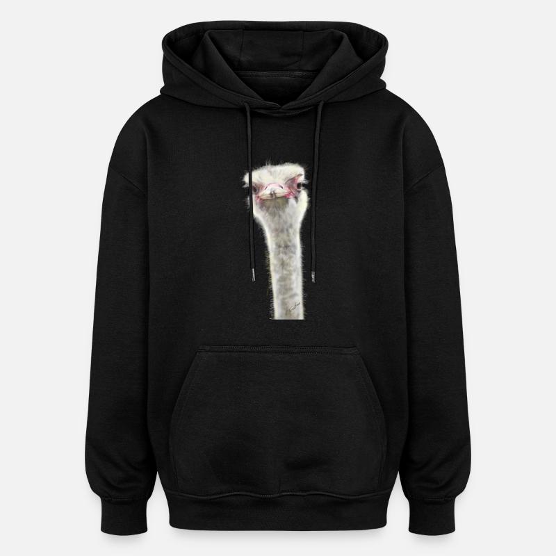 Strauß - Oversized Unisex Hoodie - Schwarz