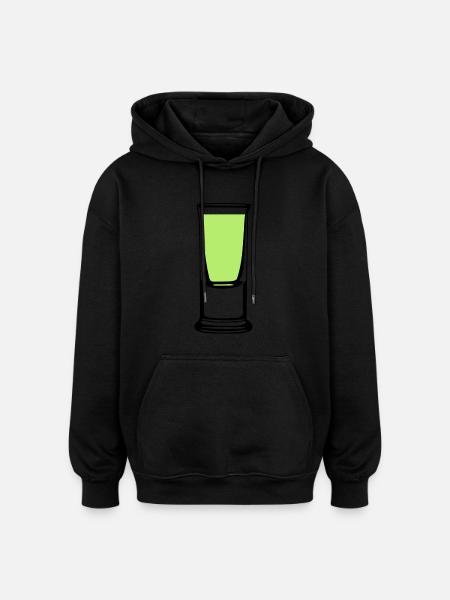 Schnapsglas - Oversized Unisex Hoodie - Schwarz